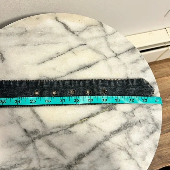Y2K Denim Belt with Rectangular Buckle - Picture 6 of 6